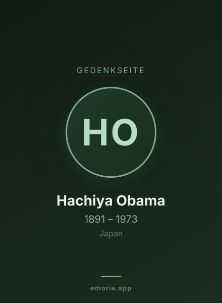 Gedenkportrait von Hachiya Obama