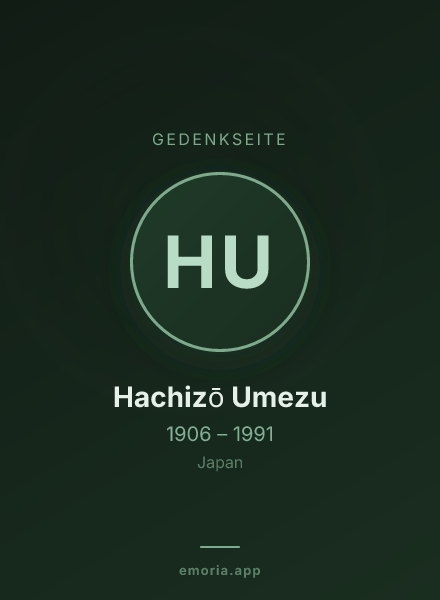 Gedenkportrait von Hachizō Umezu
