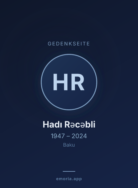 Gedenkportrait von Hadı Rəcəbli