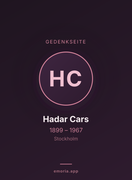 Gedenkportrait von Hadar Cars