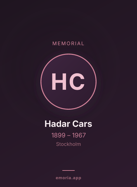 Memorial portrait of Hadar Cars