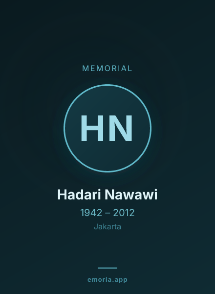 Memorial portrait of Hadari Nawawi