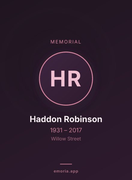 Memorial portrait of Haddon Robinson