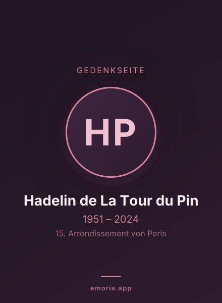Gedenkportrait von Hadelin de La Tour du Pin