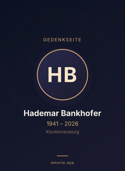 Gedenkportrait von Hademar Bankhofer