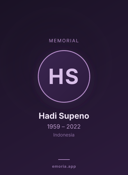 Memorial portrait of Hadi Supeno