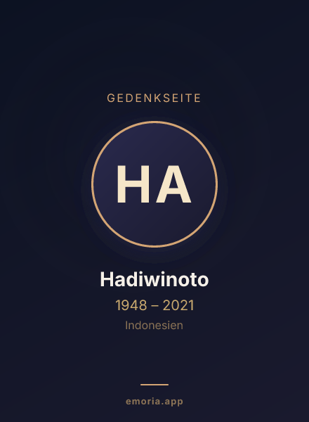 Gedenkportrait von Hadiwinoto
