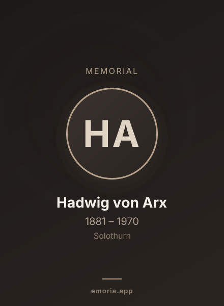 Memorial portrait of Hadwig von Arx