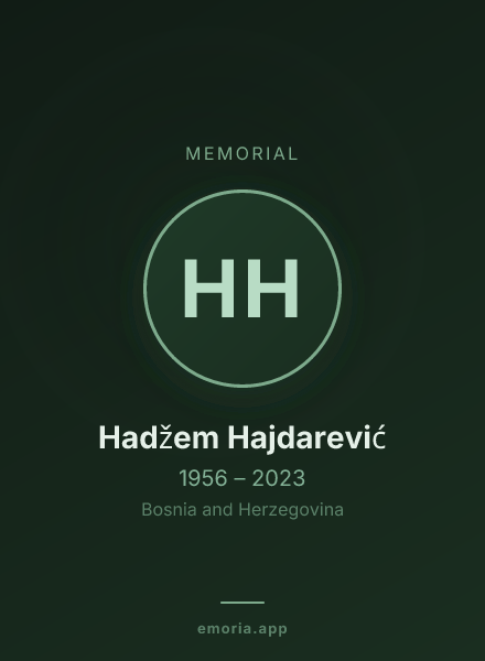 Memorial portrait of Hadžem Hajdarević