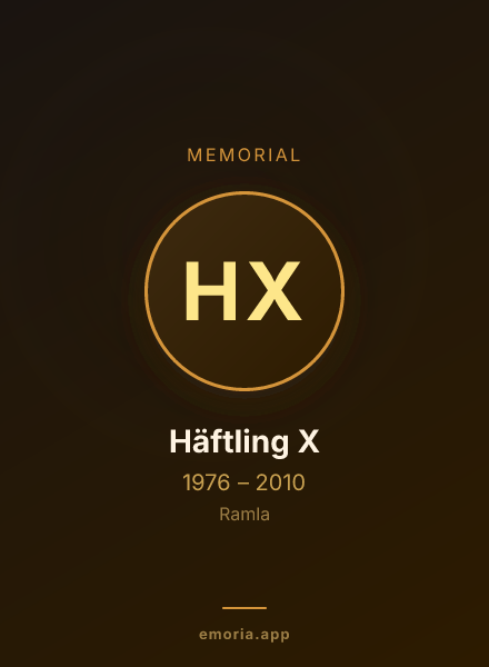 Memorial portrait of Häftling X
