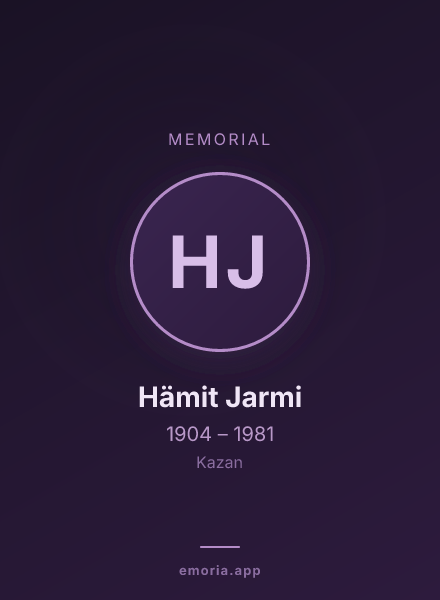 Memorial portrait of Hämit Jarmi