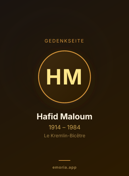Gedenkportrait von Hafid Maloum