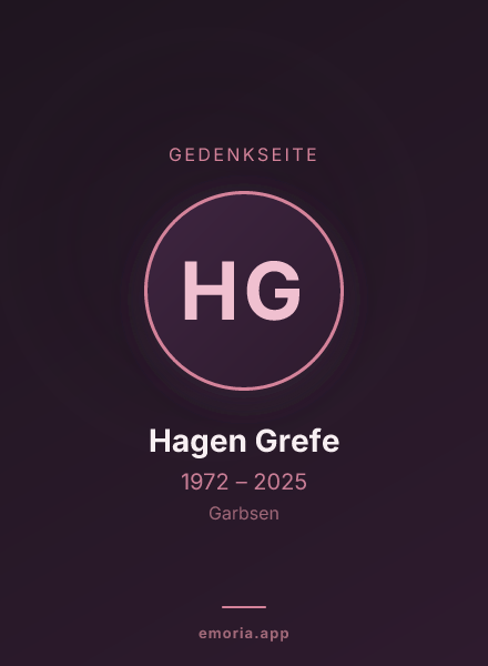 Gedenkportrait von Hagen Grefe