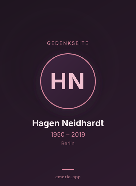 Gedenkportrait von Hagen Neidhardt
