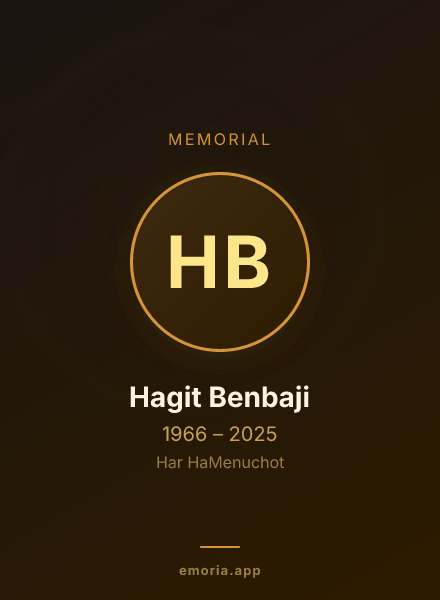 Memorial portrait of Hagit Benbaji
