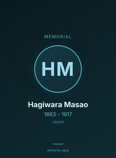 Memorial portrait of Hagiwara Masao