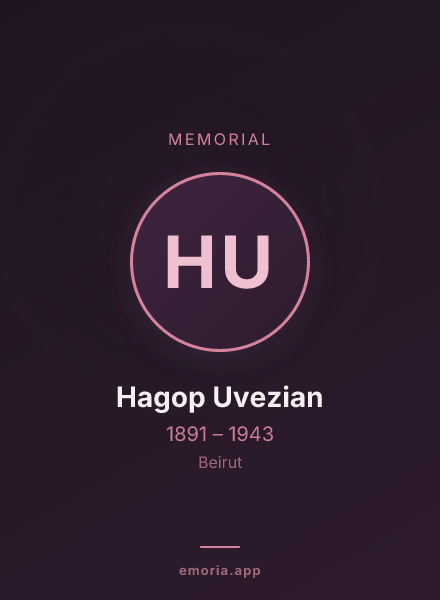 Memorial portrait of Hagop Uvezian