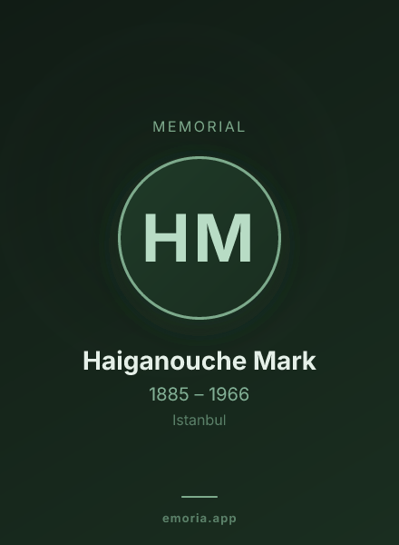 Memorial portrait of Haiganouche Mark