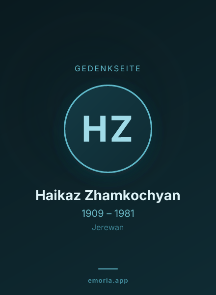 Gedenkportrait von Haikaz Zhamkochyan
