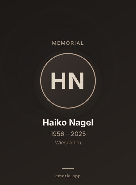 Memorial portrait of Haiko Nagel