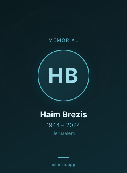 Memorial portrait of Haïm Brezis