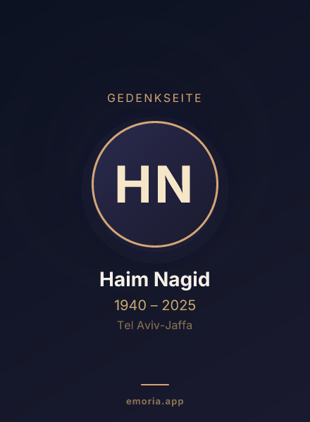 Gedenkportrait von Haim Nagid