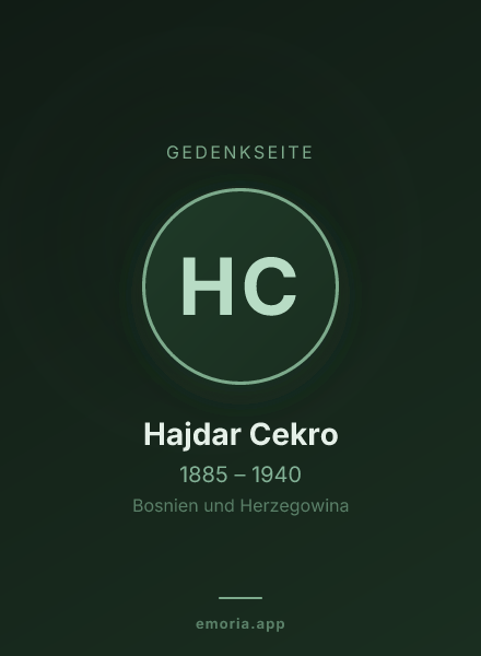 Gedenkportrait von Hajdar Cekro