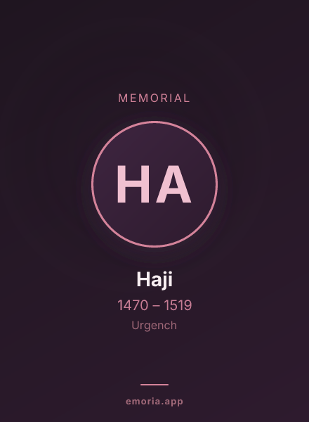 Memorial portrait of Haji