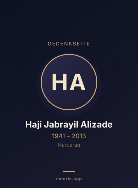 Gedenkportrait von Haji Jabrayil Alizade