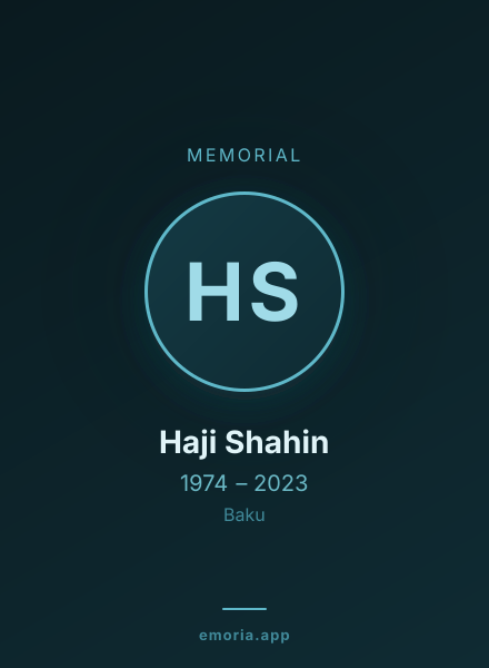 Memorial portrait of Haji Shahin