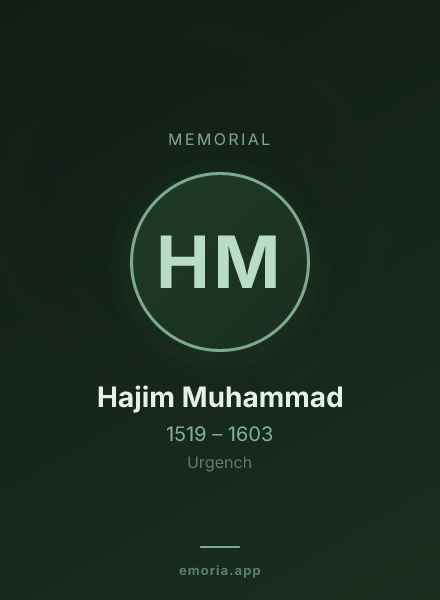Memorial portrait of Hajim Muhammad