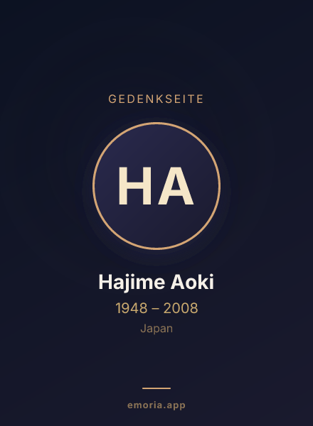 Gedenkportrait von Hajime Aoki