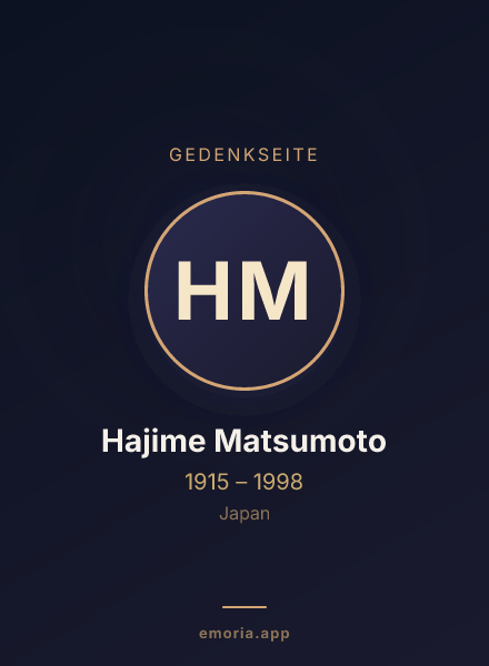 Gedenkportrait von Hajime Matsumoto