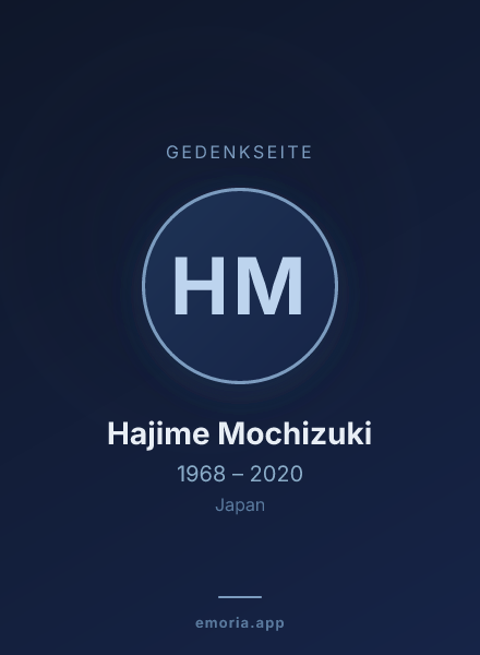 Gedenkportrait von Hajime Mochizuki