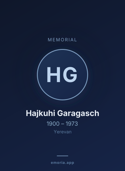 Memorial portrait of Hajkuhi Garagasch