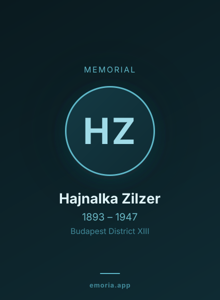 Memorial portrait of Hajnalka Zilzer