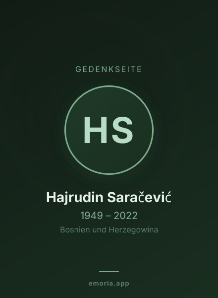 Gedenkportrait von Hajrudin Saračević