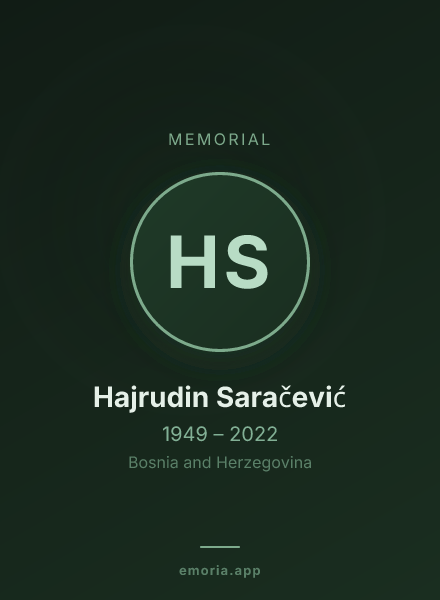 Memorial portrait of Hajrudin Saračević