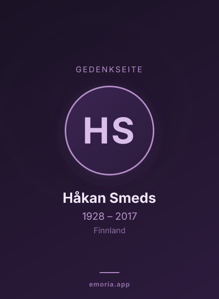 Gedenkportrait von Håkan Smeds