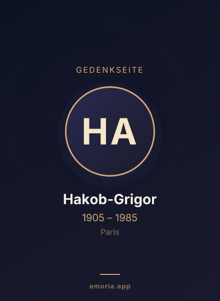 Gedenkportrait von Hakob-Grigor
