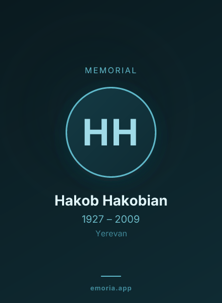Memorial portrait of Hakob Hakobian