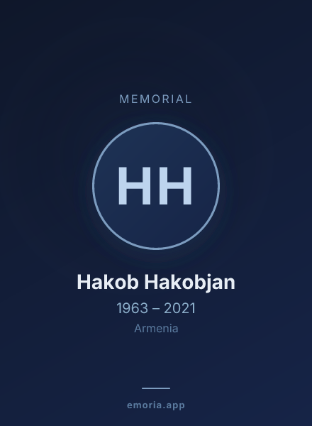 Memorial portrait of Hakob Hakobjan