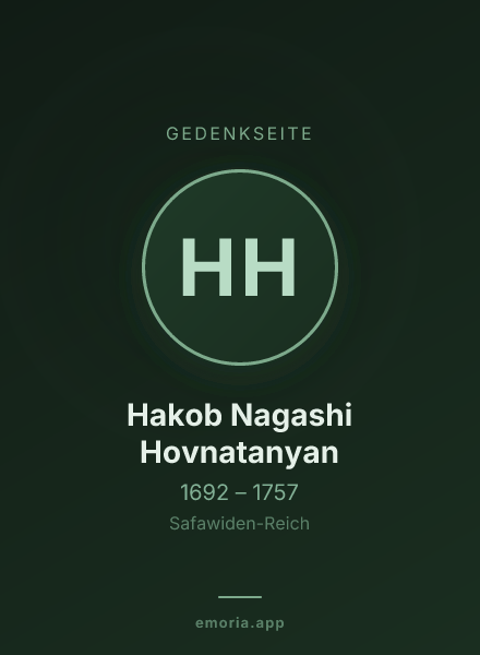 Gedenkportrait von Hakob Nagashi Hovnatanyan