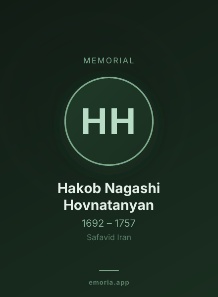 Memorial portrait of Hakob Nagashi Hovnatanyan
