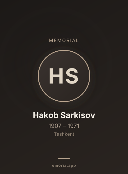 Memorial portrait of Hakob Sarkisov