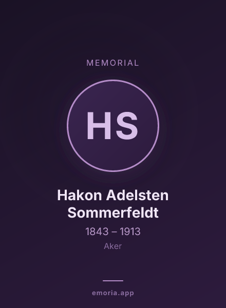 Memorial portrait of Hakon Adelsten Sommerfeldt