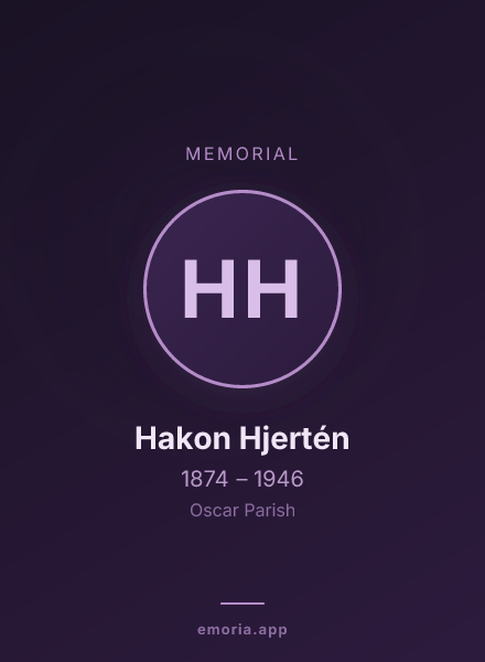 Memorial portrait of Hakon Hjertén