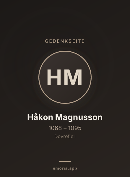 Gedenkportrait von Håkon Magnusson