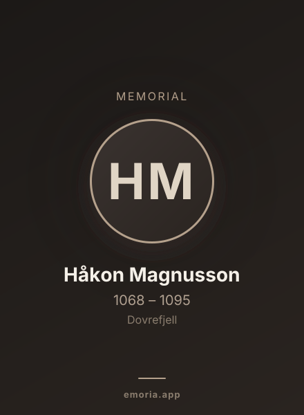 Memorial portrait of Håkon Magnusson