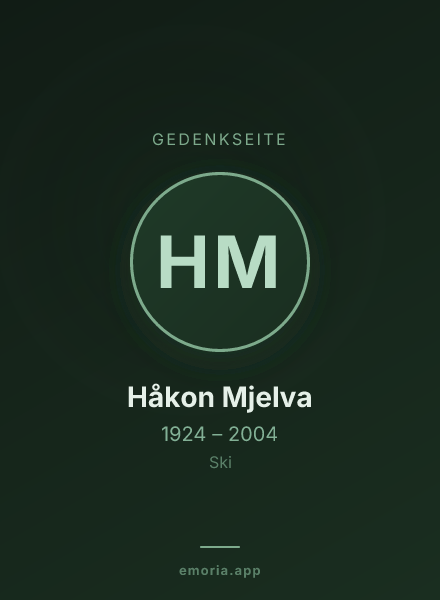 Gedenkportrait von Håkon Mjelva